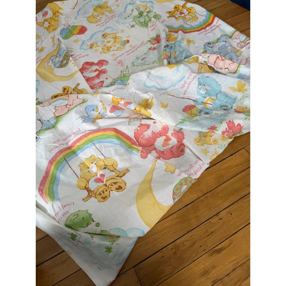 Care‎ Bears vintage 1980 fitted twin bedding sheet